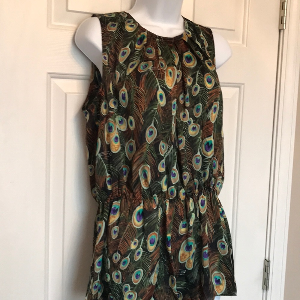 Peacock sleeveless top